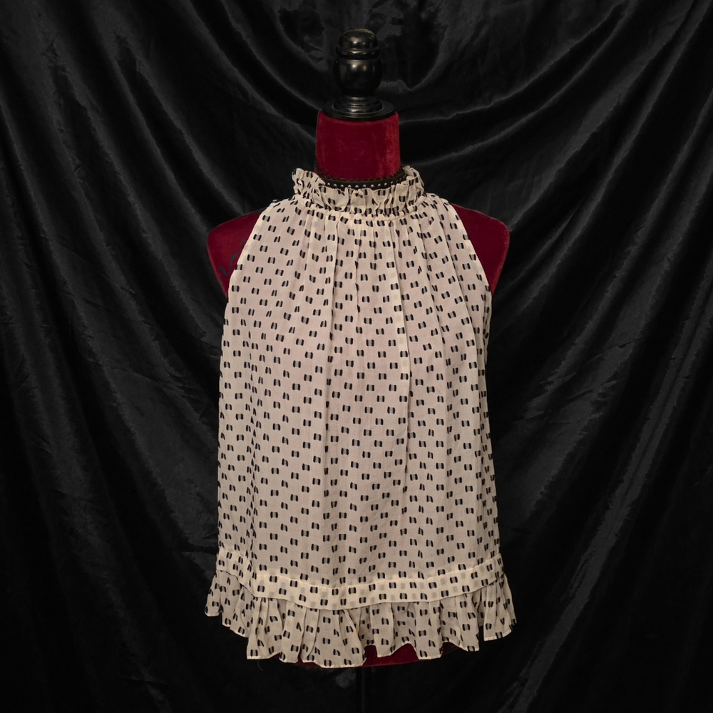 Cream Ruffle Women's Top